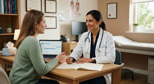 Doctor consulting with patient